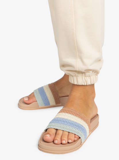 1 Slippy Crochet Sandals Blue ARJL101130 Roxy