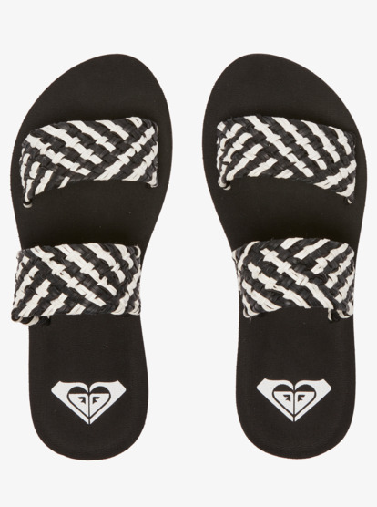 3 Porto Slide Slider Sandals Black ARJL101135 Roxy