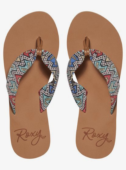 roxy fabric flip flops