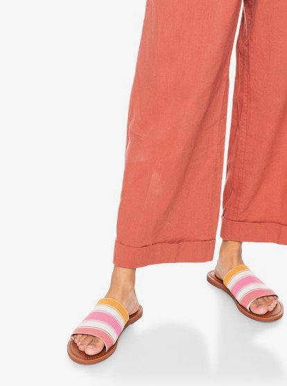 rainbow thin strap flip flops
