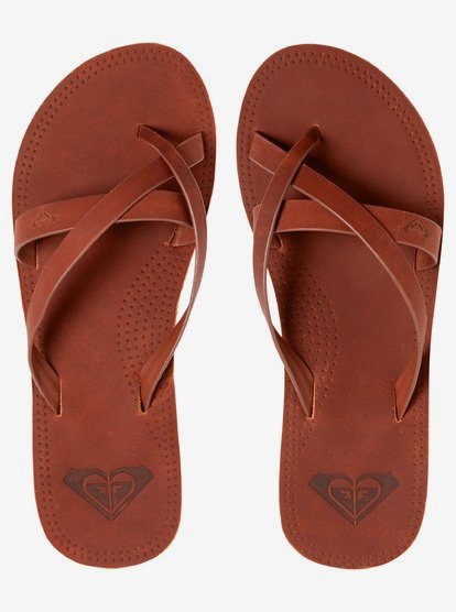 roxy leather flip flops