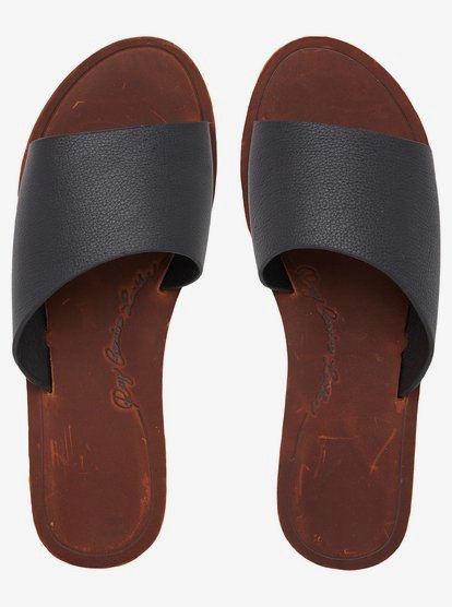 roxy black leather flip flops