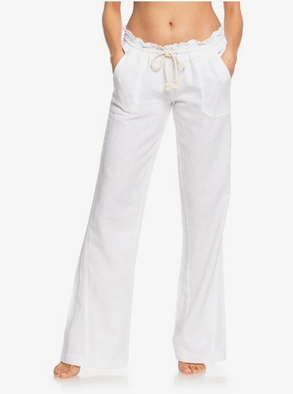 white beach pants womens