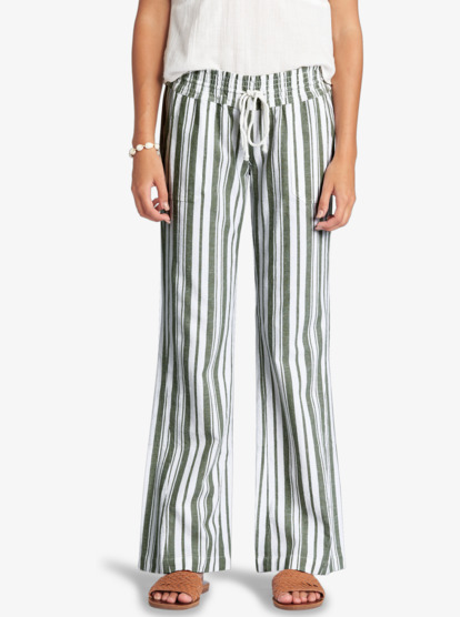 0 Oceanside Flared Pants Green ARJNP03149 Roxy