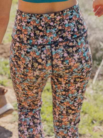 2 Kaileo High Waisted Ankle Length Workout Leggings Black ARJNP03235 Roxy
