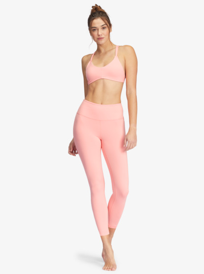 1 Kaileo High Waisted Ankle Length Workout Leggings Pink ARJNP03235 Roxy