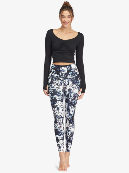 5 Kaileo High Waisted Workout Leggings Black ARJNP03246 Roxy