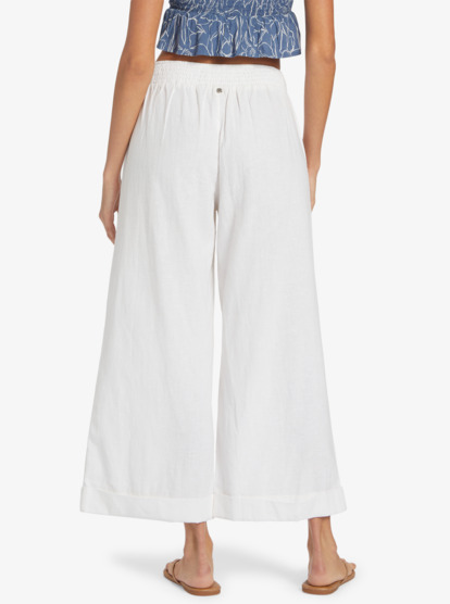 6 Senorita Smile Regular Waist Flare Pants White ARJNP03271 Roxy