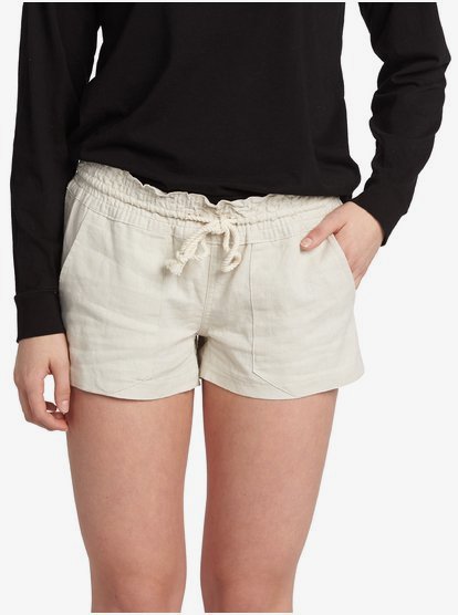 0 Oceanside Elastic Waist Shorts Grey ARJNS03007 Roxy