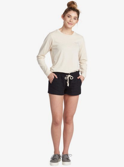 2 Oceanside Elasticized Shorts Black ARJNS03007 Roxy