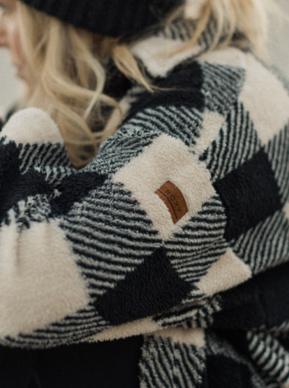4 Over And Out 2 Printed Fleece Beige ARJPF03012 Roxy