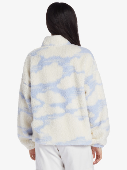 12 Chloe Kim In The Clouds Sherpa Full-Zip Fleece Blue ARJPF03018 Roxy