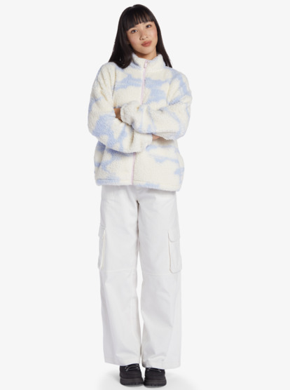 11 Chloe Kim In The Clouds Sherpa Full-Zip Fleece Blue ARJPF03018 Roxy