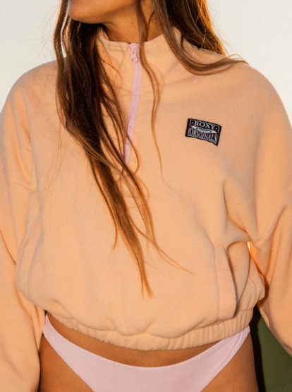 2 Dawn To Dusk - Felpa con semi zip da Donna Pink ARJPF03021 Roxy