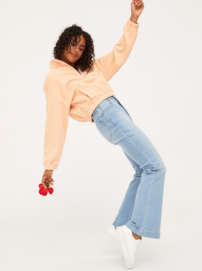 8 Dawn To Dusk - Felpa con semi zip da Donna Pink ARJPF03021 Roxy