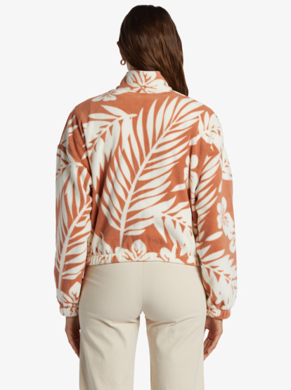 5 Dawn To Dusk Zip-Up Fleece Beige ARJPF03023 Roxy