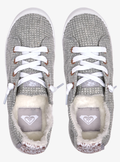 7 Bayshore Faux Fur-Lined Shoes Grey ARJS600446 Roxy