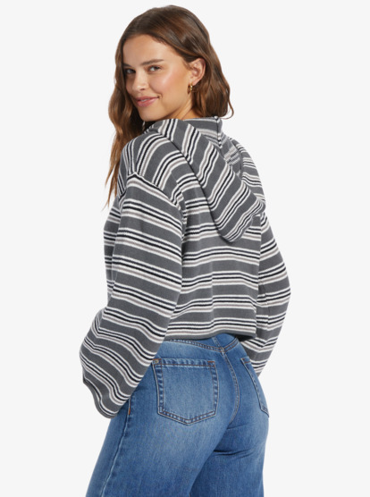 3 Side Swipe Poncho Hoodie Black ARJSW03288 Roxy