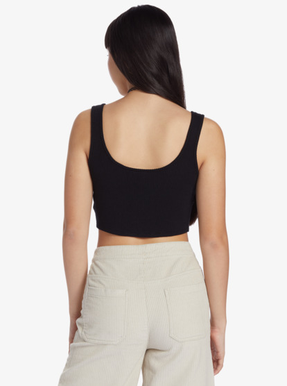 8 Chloe Kim Tank Crew Neck Sweater Black ARJSW03320 Roxy