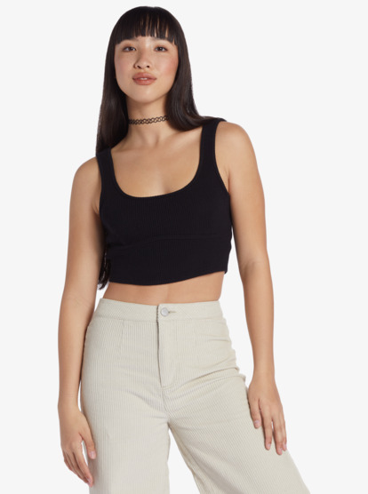 4 Chloe Kim Tank Crew Neck Sweater Black ARJSW03320 Roxy