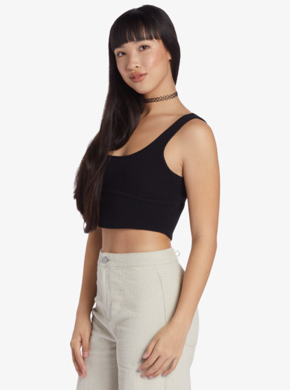 5 Chloe Kim Tank Crew Neck Sweater Black ARJSW03320 Roxy