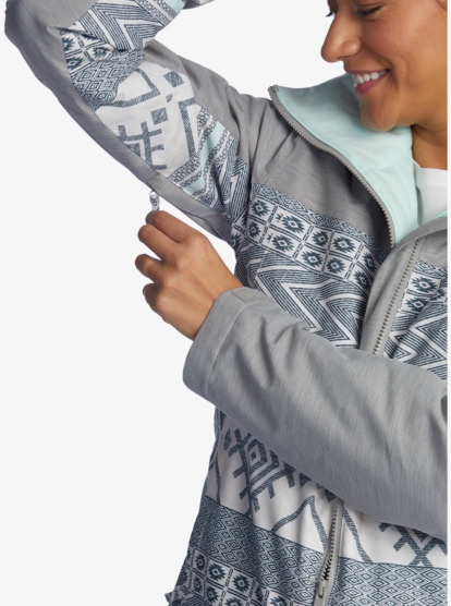 7 Galaxy Print Block Technical Snow Jacket Black ARJTJ03012 Roxy