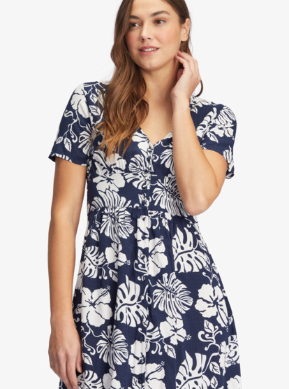 3 Ocean Echo Maxi Dress Blue ARJWD03470 Roxy