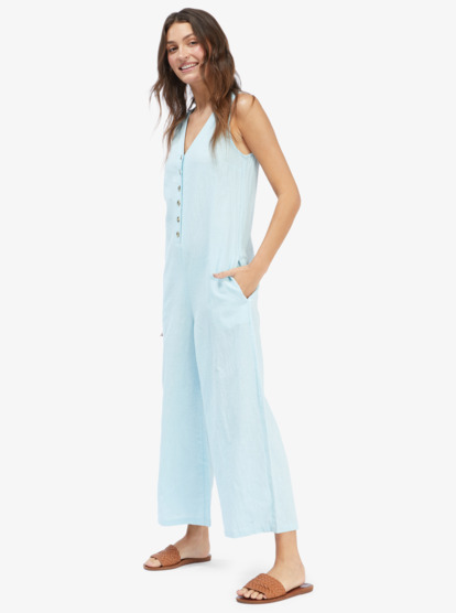 roxy linen jumpsuit