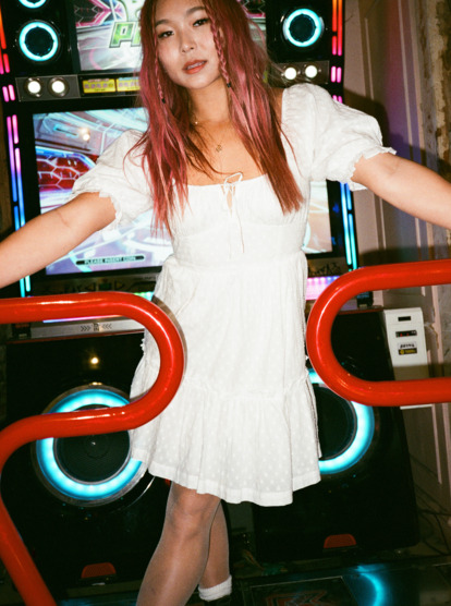 0 Chloe Kim Venice Daydream Mini Dress White ARJWD03536 Roxy