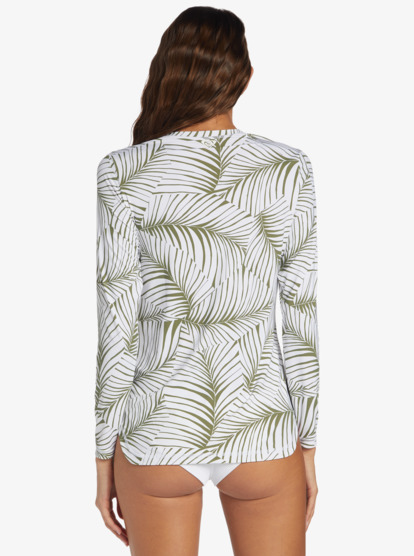 4 Sea Skippin UPF 50 Long Sleeve Rashguard Green ARJWR03204 Roxy