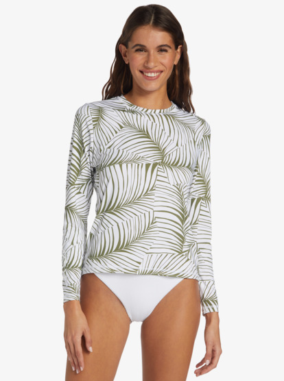 0 Sea Skippin UPF 50 Long Sleeve Rashguard Green ARJWR03204 Roxy