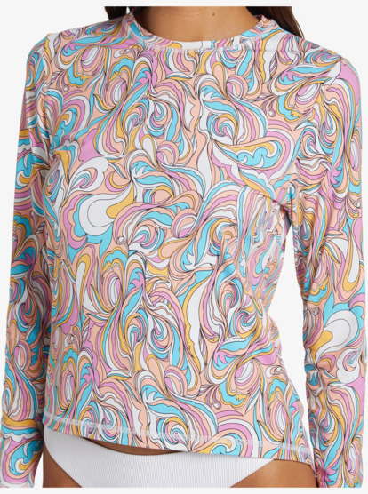 2 Sea Skippin UPF 50 Long Sleeve Rashguard Pink ARJWR03204 Roxy