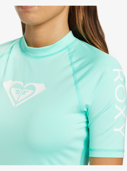 2 Whole Hearted Short Sleeve UPF 50 Rashguard Green ARJWR03207 Roxy