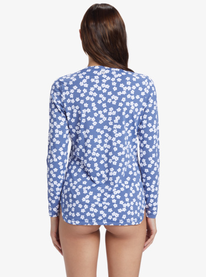 4 Sea Skippin Long Sleeve UPF 50 Rashguard Blue ARJWR03215 Roxy