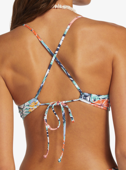 4 Printed Beach Classics - Athletic Triangle Bikini Top for Women Blanc ARJX303601 Roxy