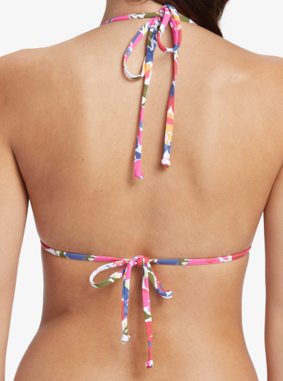 3 Bloomin Babe Tiki Tri Bikini Top Pink ARJX303615 Roxy