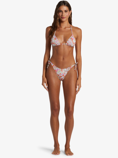 3 Printed Beach Classics Tiki Triangle Bikini Top Orange ARJX303624 Roxy