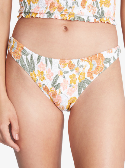 13 On Repeat Smocked Bikini Bottoms  ARJX403489 Roxy
