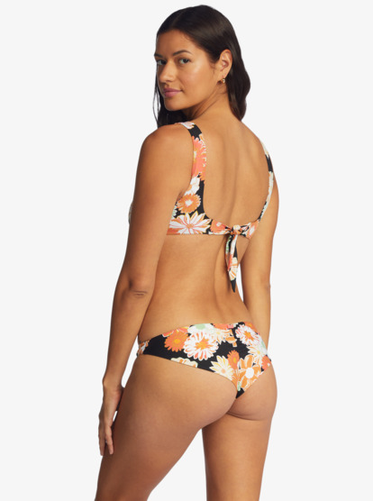 2 Printed Beach Classics Cheeky Bikini Bottoms Black ARJX403536 Roxy