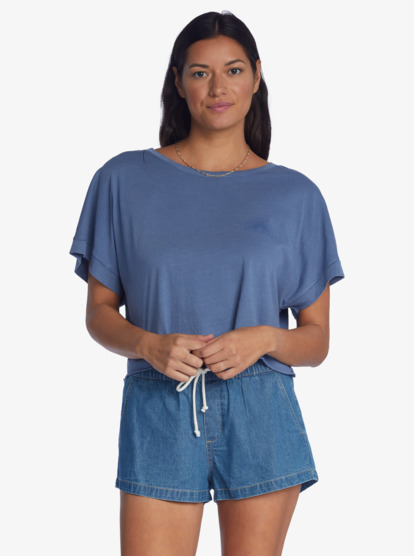 0 Having Fun T-Shirt Blue ARJZT07136 Roxy