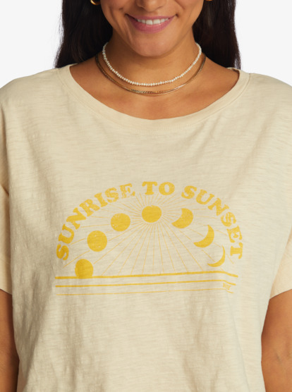 5 Sunrise To Sunset T-Shirt Beige ARJZT07433 Roxy