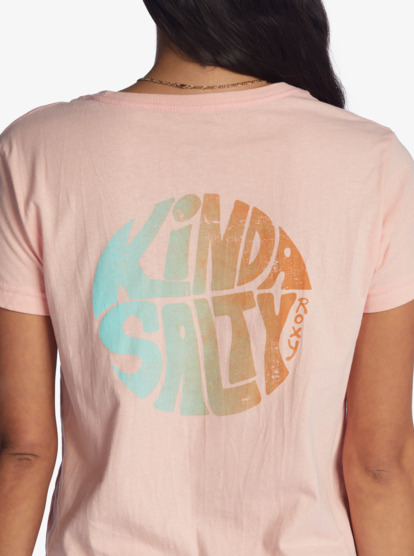 6 Kinda Salty Screen Tee Pink ARJZT07435 Roxy