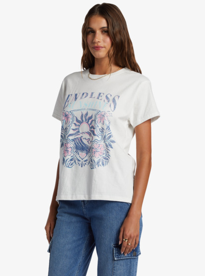 1 Endless Sunshine Oversized T-Shirt White ARJZT07562 Roxy