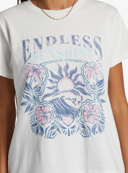 2 Endless Sunshine Oversized T-Shirt White ARJZT07562 Roxy