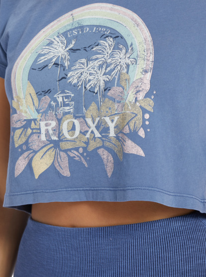 1 Haleiwa Moment Cropped Baby T-Shirt Blue ARJZT07568 Roxy
