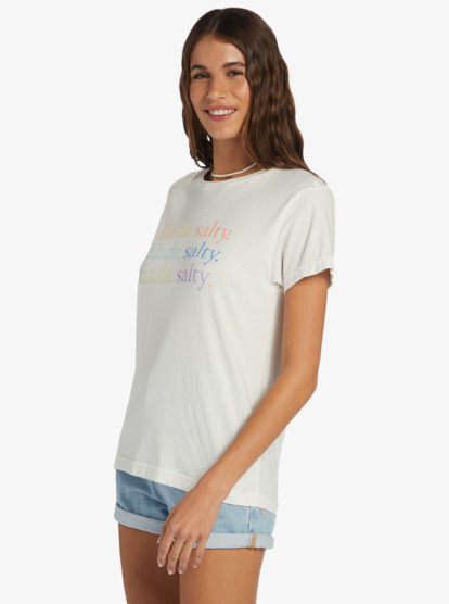 1 Kinda Salty Boyfriend T-shirt White ARJZT07626 Roxy