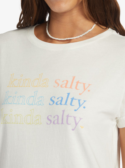 2 Kinda Salty Boyfriend T-shirt White ARJZT07626 Roxy