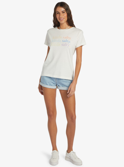 3 Kinda Salty Boyfriend T-shirt White ARJZT07626 Roxy