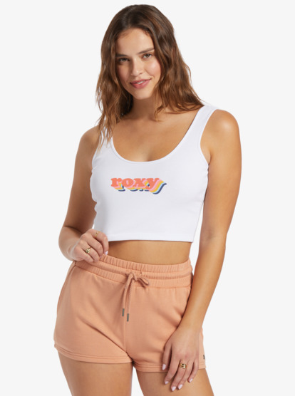 9 Womens Retro Roxy Stack Vest Top White ARJZT07717 Roxy