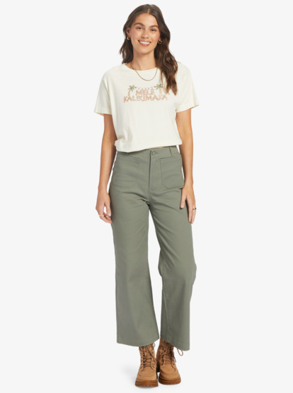 3 Mele Tiki Boyfriend T-Shirt White ARJZT07726 Roxy